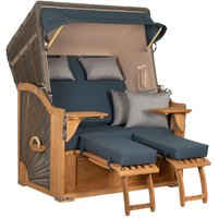 Strandkorb Seeblick Teak PE Grey Dessin 593 Strandkorb Seeblick Teak PE Grey Dessin 593