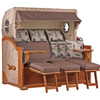 Strandkorb Baltikum XXL Bullauge Teak PE Shell Dessin 540 Strandkorb Baltikum XXL Bullauge Teak PE Shell Dessin 540