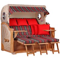 Strandkorb Baltikum XXL Bullauge Teak PE Shell Dessin 529 Strandkorb Baltikum XXL Bullauge Teak PE Shell Dessin 529