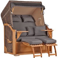 Strandkorb Seeblick Teak PE Grey Dessin 551 Strandkorb Seeblick Teak PE Grey Dessin 551