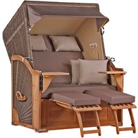 Strandkorb Seeblick Teak PE Grey Dessin 534 Strandkorb Seeblick Teak PE Grey Dessin 534