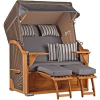 Strandkorb Seeblick Teak PE Grey Dessin 544 Strandkorb Seeblick Teak PE Grey Dessin 544