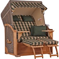 Strandkorb Seeblick Teak PE Grey Dessin 506 Strandkorb Seeblick Teak PE Grey Dessin 506