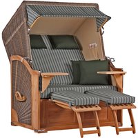 Strandkorb Seeblick Teak PE Grey Dessin 504 Strandkorb Seeblick Teak PE Grey Dessin 504