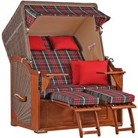 Strandkorb Seeblick Mahagoni PE Grey Dessin 529 Strandkorb Seeblick Mahagoni PE Grey Dessin 529