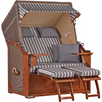 Strandkorb Seeblick Mahagoni PE Grey Dessin 545 Strandkorb Seeblick Mahagoni PE Grey Dessin 545