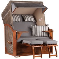 Strandkorb Seeblick Mahagoni PE Grey Dessin 544 Strandkorb Seeblick Mahagoni PE Grey Dessin 544