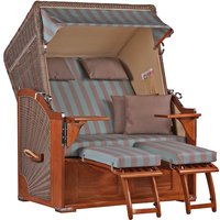 Strandkorb Seeblick Mahagoni PE Grey Dessin 520 Strandkorb Seeblick Mahagoni PE Grey Dessin 520