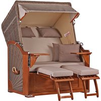 Strandkorb Seeblick Mahagoni PE Grey Dessin 510 Strandkorb Seeblick Mahagoni PE Grey Dessin 510