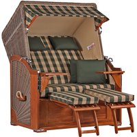 Strandkorb Seeblick Mahagoni PE Grey Dessin 506 Strandkorb Seeblick Mahagoni PE Grey Dessin 506