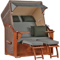 Strandkorb Seeblick Mahagoni PE Grey Dessin 504 Strandkorb Seeblick Mahagoni PE Grey Dessin 504