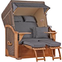 Strandkorb Seeblick Teak PE Grey Dessin 500 Strandkorb Seeblick Teak PE Grey Dessin 500