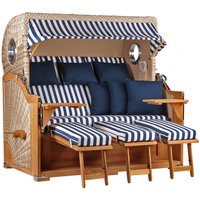 Strandkorb Baltikum XXL Bullauge Teak PE Shell Dessin 518 Strandkorb Baltikum XXL Bullauge Teak PE Shell Dessin 518