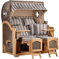 Strandkorb Düne Grande Bullauge Teak PE Grey Dessin 537 Strandkorb Düne Grande Bullauge Teak PE Grey Dessin 537