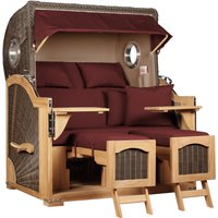 Strandkorb Düne Grande Bullauge Teak PE Grey Dessin 550 Strandkorb Düne Grande Bullauge Teak PE Grey Dessin 550