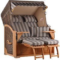 Strandkorb Seeblick Teak PE Grey Dessin 537 Strandkorb Seeblick Teak PE Grey Dessin 537