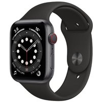 Apple Apple Watch Series 6 GPS + Cellular Space Grey Aluminium 44mm Black Sport Band - Good listed by Music Magpie
