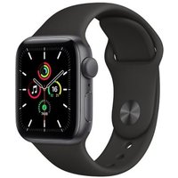 Apple Apple Watch SE GPS Space Grey Aluminium 40mm Black Sport Band - Good listed by Music Magpie
