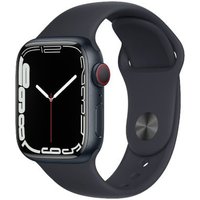 Apple Apple Watch Series 7 GPS + Cellular Midnight Aluminium 45mm Black Sport Band - Good listed by Music Magpie
