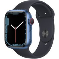 Apple Apple Watch Series 7 GPS + Cellular Blue Aluminium 45mm Black Sport Band - Good sold by Music Magpie
