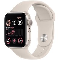Apple Apple Watch SE (2022) GPS Starlight Aluminium 40mm Starlight Sport Band - Pristine listed by Music Magpie