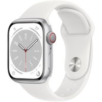 Apple Apple Watch Series 8 GPS + Cellular Silver Aluminium 45mm White Sport Band - Very Good listed by Music Magpie
