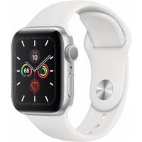 Apple Apple Watch Series 5 GPS Silver Aluminium 40mm White Sport Band - Very Good listed by Music Magpie