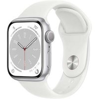 Apple Apple Watch Series 8 GPS Silver Aluminium 41mm White Sport Band - Very Good sold by Music Magpie
