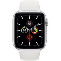 Apple Apple Watch Series 5 GPS + Cellular Silver Titanium 44mm White Sport Band - Very Good listed by Music Magpie