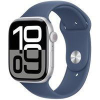 Apple Apple Watch Series 10 GPS + Cellular Silver Aluminium 46mm Denim Sport Band - Pristine listed by Music Magpie