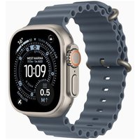 Apple Apple Watch Ultra 3 GPS + Cellular Natural Titanium 49MM Blue Ocean Band - Pristine listed by Music Magpie