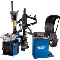 Draper Expert Tyre Changer with Assist Arm and Wheel Balancer Kit