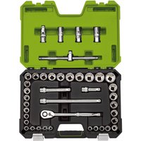 Draper Expert Draper Expert MM/AF Combined Socket Set, 1/2" Sq. Dr., Green (41 Piece)