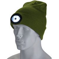 Draper Beanie Hat with Rechargeable Torch, One Size, 1W, 100 Lumens, Green