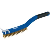 Draper Brass Wire Scratch Brush with Scraper, 350mm