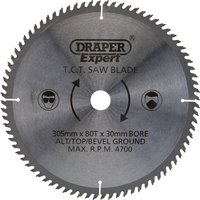 Draper Expert TCT Saw Blade, 305 x 30mm, 80T