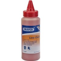 Draper Plastic Bottle of Red Chalk for Chalk Line, 115g