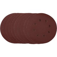 Draper Sanding Discs, 125mm, Hook & Loop, 240 Grit, (Pack of 10)