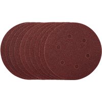 Draper Sanding Discs, 150mm, Hook & Loop, 40 Grit, (Pack of 10)