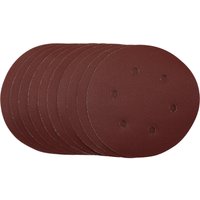Draper Sanding Discs, 150mm, Hook & Loop, 240 Grit, (Pack of 10)