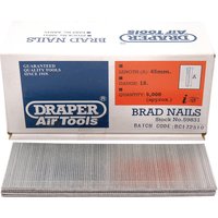 Draper Brad Nails, 45mm (Pack of 5000)