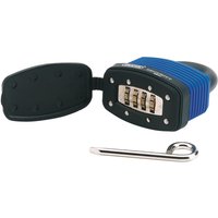 Draper Resettable 4 Number Combination Laminated Steel Padlock and Bumper, 48mm