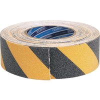 Draper Heavy Duty Safety Grip Tape Roll, 18m x 50mm, Black and Yellow