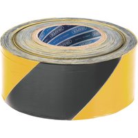 Draper Barrier Tape Roll, 500m x 75mm, Black and Yellow