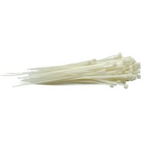 Draper Cable Ties, 3.6 x 150mm, White (Pack of 100)