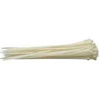 Draper Cable Ties, 7.6 x 400mm, White (Pack of 100)