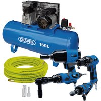 Draper Compressor & Air Tool Kit, 150L