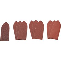 Draper Assorted Hook and Loop Aluminium Oxide Sanding Sheets, 32 x 92mm (Pack of 10)