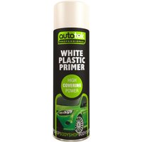 Autotek White Plastic Primer Spray Paint 500ml