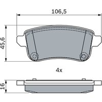 Bosch 0986494978 Brake Pad Set (BP1829)